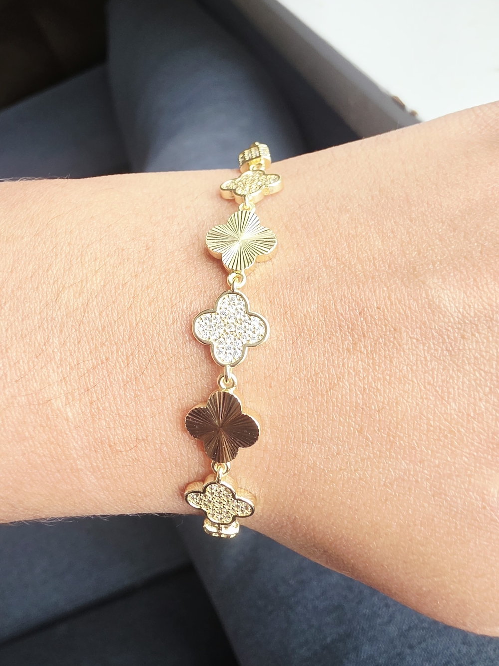 Hermosa Pulsera Para Dama Oro Laminado 14k